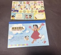 アルプスの少女ハイジ メモ帳 シール付き レトロ