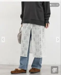 Honeys レースカバースカート　LLのサムネイル