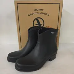AIGLE レインブーツ ブラック ショート丈 美品のサムネイル