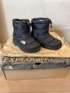 THENORTHFACE黒スノーブーツウォータープルーフ17cmノースフェイス