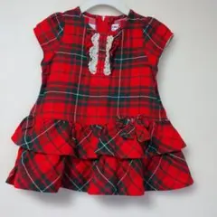 大人気!!ミキハウス チェック柄 ワンピース チュニック サイズ80