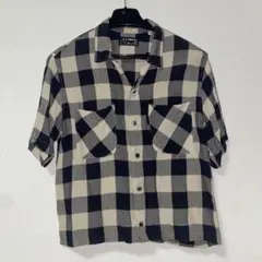 HOLLYWOODRANCHMARKET レーヨンチェック開襟シャツのサムネイル
