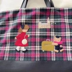 美品♡限定！！ファミリア　ファミリアショー　チェック柄　レッスンバッグ