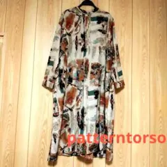 patterntorso長袖シャツワンピース