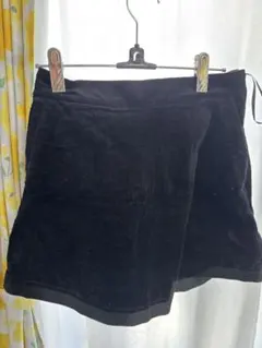 黒 コーデュロイ ミニスカート