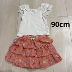 スーリー半袖Tシャツとマイメロキュロット　90cm2点セットのサムネイル