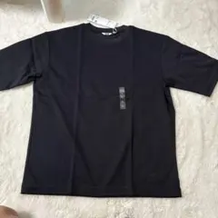 UNIQLO U エアリズムコットンオーバーサイズTシャツ 黒 Lのサムネイル