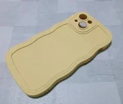 うねうね iPhone15 用 ケース なみなみ クリアケース イエロー