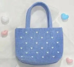 フェイラー ラブラリーハート トートバッグ 水色