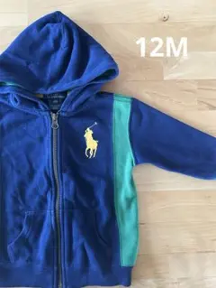 【美品】ポロラルフローレン　ネイビーパーカー　12M 裏起毛