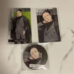 NARUTO ナルト 奈良シカマル 缶バッジ カード セット フォーマル