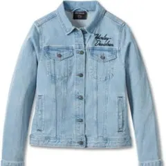 新品☆Harley-Davidson シルバーウィングストレッチデニムジャケット