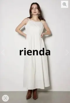 rienda キャミワンピース ホワイト ロングワンピース 上品 きれいめ