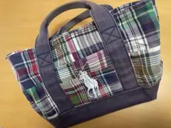 Polo Ralph Lauren チェック柄 トートバッグ ハンドバッグのサムネイル