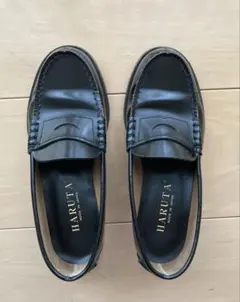 HARUTA ローファー レディース 本革 3048 22.5cm 3Eブラック