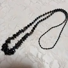 ブラック 多層構造 ネックレス