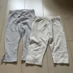 【匿名配送】ユニクロベビー/アプレレクール７分丈レギンス90㎝2枚