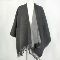 Z9【未使用】JOU JOU LIER フリンジ ケープ ポンチョ ストール