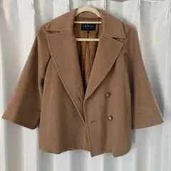 INDIVI ウール混紡 ベージュ コート