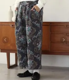 AirTokyo　Aphlotusゴブラン織りフロントタックワイドイージーパンツ