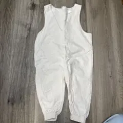 ホワイト ノースリーブ ロンパース