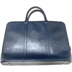 ビジネスレザーファクトリー　スリムビジネスバッグ　レザー　本革　トートバック　紺