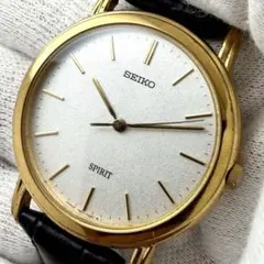 【新品電池/新品ベルト】SEIKO SPIRIT 腕時計 ゴールド メンズのサムネイル