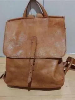 used 土屋鞄 タウンコンビリュック ブラウングレインレザー×元々シワ感