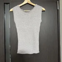 PAGE BOYダメージVネックノースリニット