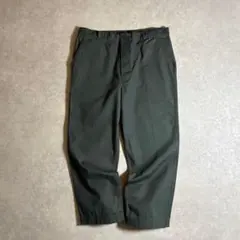 80s French Work TC Twill Pants ダークグリーン