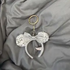 ミニーマウス シルバーキーホルダー ディズニー