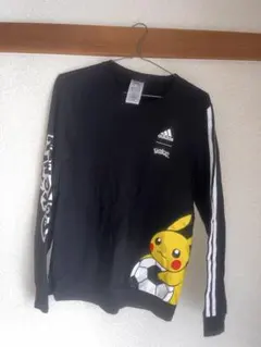 新品　adidas POKEMON ピカチュウ 長袖シャツ 黒　サッカー L
