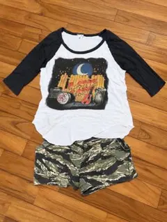 RNA ラグランTシャツ ショートパンツ 2点セット M 迷彩 ロック