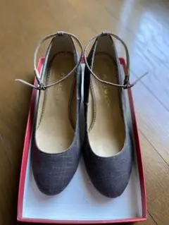 新品未使用　パンプス　ウェッジソール　茶　ブラウン　LL 24.5cm