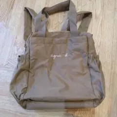 agnès b. マザーズバッグ ベージュ