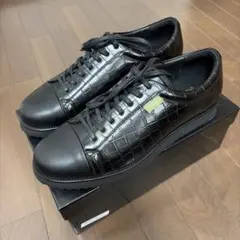 SUBCIETY クロコダイル風 ブラック ドレスシューズレザースニーカー箱付きのサムネイル