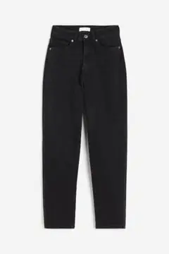 H&M テーパードハイウエストアンクルデニム ブラック サイズ40