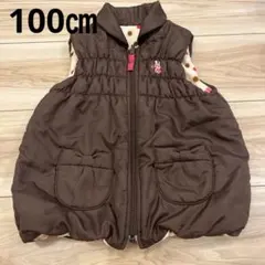 美品・訳あり・MIKIHOUSE ミキハウス 中綿ベスト 100 リバーシブル