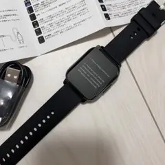 スマートウォッチ　ブラック　黒　Bluetooth 通話機能