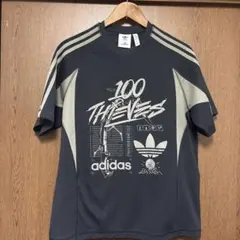 adidas 100 THIEVES Tシャツ Lダークグレー