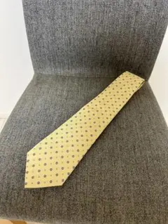 フェアファックス　小紋 ネクタイ 黄色