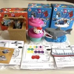 マクドナルド ハッピーセットUSJ ジョーズ☆ジェラシックワールド☆キティ 3種