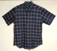 BURBERRY LONDON メンズ コットン半袖シャツ Lサイズ ネイビーのサムネイル