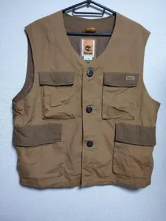 【timberland】90s ヴィンテージ　ダウンベスト カーキー 古着 90~00年代 ティンバーランド Timberland ダウンベスト