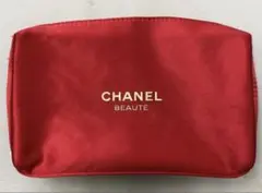 CHANEL BEAUTE ポーチ ノベルティ　チャイナ風 ナイロン レッドのサムネイル