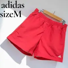 【美品】adidas アディダス スイムショーツ M 赤 水着 ハーフパンツのサムネイル