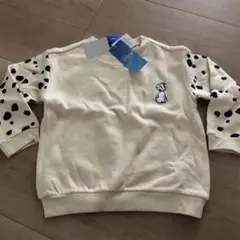 新品未使用　裏起毛　ダルメシアン101匹ワンちゃん　長袖トレーナー　100センチ