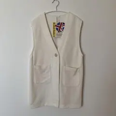 未使用　HK WORKS LONDON ホワイトベスト Mのサムネイル