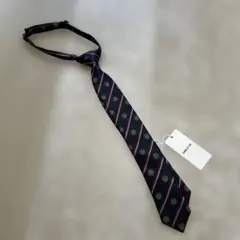 新品未使用☆コムサイズム　紺色　ロイヤルクレスト柄ネクタイLL