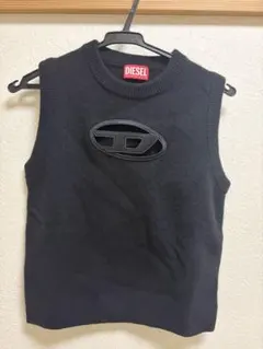 DIESEL ブラック ノースリーブセーター